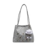 Wholesale Women Fashion Solid Color Butterfly Decoration Large Capacity Tote Bag - Image 9