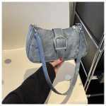 Wholesale Simple Fashion Rivet Underarm Bag - Image 9