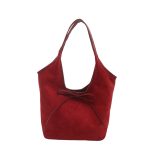 Wholesale Women Fashion Casual Solid Color Bowknot Frosted Tote Bag - Image 8
