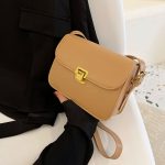 Women Fashion Simple Solid Color Small Square Shoulder Bag - Image 2