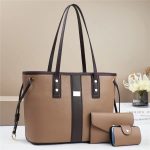Wholesale Women Color Blocking Large Capacity Tote Bag Set - Image 8