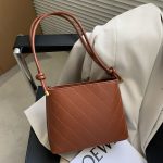 Wholesale Women Solid Color Pu Leather Shoulder Bag - Image 9