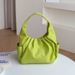 Women Fashion Casual Solid Color Soft Leather Cattle Cloud Folded Handbag - Image 9