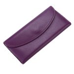 Wholesale Genuine Leather Simple Women Fashion Function Flap Long Wallet - Image 4