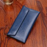 Wholesale Women Simple Solid Color Leather Long Purses - Image 9