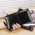 Wholesale Zipper Clutch Solid Color Purse - Image 7