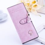 Women Long Zipper Wallet Multi-Function Clutch Frosted Purse - Image 9