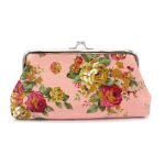 Wholesale Women Fashion Fabric Big Rose Canvas Long Coin Purse - Image 13