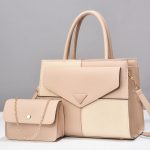 Wholesale Women Simple Fashion Stitching Contrast Color Handbag Sets - Image 9