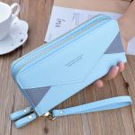 Women Fashion Long Sleeve Double Zipper PU Purses - Image 9