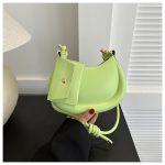 Women Fashion Solid Color Semi-Round Coin Purse Pendant Shoulder Bag - Image 9