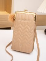 Women Fashion Rectangular Stitch Hair Ball Pendant Purses - Image 9