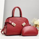 Women Fashion Classic Crocodile Handbag Set - Image 5