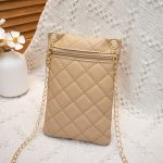 Women Fashion Solid Color Rhombic Zipper Mini Chain Purses - Image 9