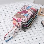 Women Fashion Floral Printed Large-Size Three-Layer Zipper Fabric Purses - Image 9