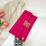 Wholesale Women Simple Solid Color Flap Metal Latch Large Capacity Rectangular Purses - Image 9