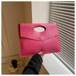 Women Fashionable Simple Large Capacity PU Flap Rectangular Purses - Image 9