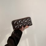 Wholesale Women Fashion Shiny PU Zipper Rectangular Purses - Image 9