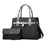 Women Fashion Snake Pattern Square Large Capacity Purses Handle Shoulder Bag Suit - Image 6