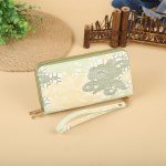 Wholesale Women Fashion Floral Embroidery Double Zipper Long Purses - Image 9