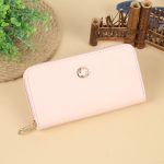 Women Fashion Simple Solid Color Large Capacity Zipper Long Purses - Image 9