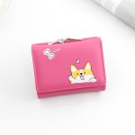 Women Short Cartoon Puppy Coin Tri-Fold Wallet - Image 8
