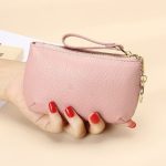 Women Fashion Casual Solid Color Soft Cowhide Zipper Small Wallet - Image 9