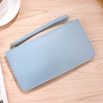 Women Fashion Simple Solid Color Soft Double Layer Wallet - Image 9