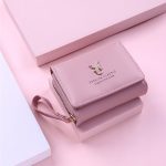 Women Basic Zipper Buckle Folding Design PU Wallet - Image 8