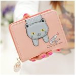 Women Cute Cartoon Cat Pattern Zipper Design Multi-pocket PU Wallet - Image 6