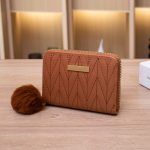 Women Fashion Solid Color Quilted Zipper Pu Wallet - Image 9