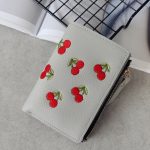 Women Fashion Cherry Embroidery Compact Wallet - Image 15