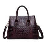Women Fashion Casual Crocodile Pattern Handbag - Image 8