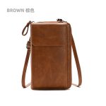 Women Fashion Simple PU Solid Color Zipper Wallets Shoulder Bag - Image 9