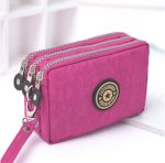 Women Fashion Casual Solid Color Zipper Nylon Wallets - Image 9