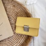 Women Simple Portable Flap Metal Buckle Mini Wallet - Image 9