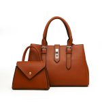 Wholesale Women Fashion Casual Solid Color Litchi Pattern Handbag Bag Set - Image 6