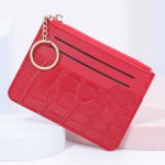 Wholesale Women Fashion Simple Solid Color Stone Pattern Zipper Thin Wallet - Image 10