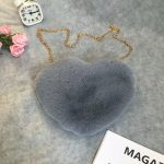 Wholesale Women Fashion Valentine'S Day Heart Peach Heart Plush Chain Bag - Image 19