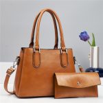 Wholesale Women Casual Simple Solid Color Large Capacity Handbag Set - Image 6