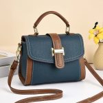 Wholesale Women Casual Retro Simple Color Block Handbag - Image 3