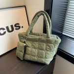 Wholesale Women Fashion Casual Solid Color Space Cotton Tote Bag - Image 10