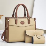 Wholesale Women Fashion Casual Bag Large-Capacity Handbag Three-Piece Set - Image 2