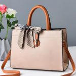 Women Fashion Solid Color Ribbon Large Capacity Handbag - Image 6