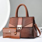 Women Casual Bag Stone Pattern Handbag Three-Piece Set - Image 3