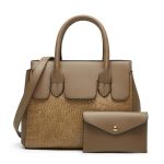 Wholesale Women Fashion Casual Solid Color Bag Stone Pattern Two-Piece Set Handbag - Image 7