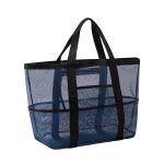 Wholesale Women Fashion Casual Mesh Hollow Large Capacity Beach Bag - Image 9