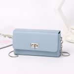 Women Fashion Casual Simple Solid Color Chain Small Square Shoulder Bag - Image 9