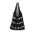 Wholesale Women Fashion Casual Knitted Love Large Capacity Shoulder Bag - Image 9