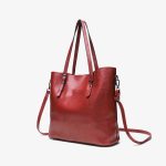 Wholesale Women Vintage Style Oil Wax Tote PU Handbag - Image 7